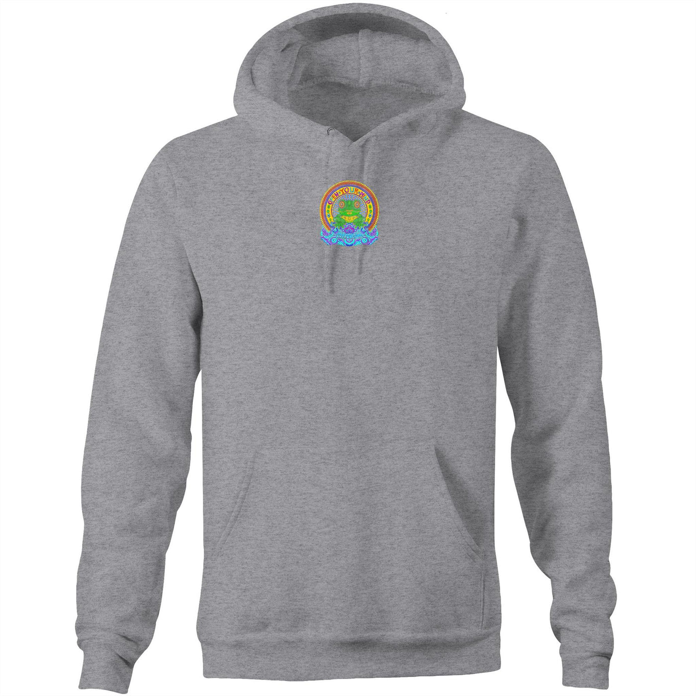 DOWN THE HOLE - Mens Pocket Hoodie - BACK PRINT