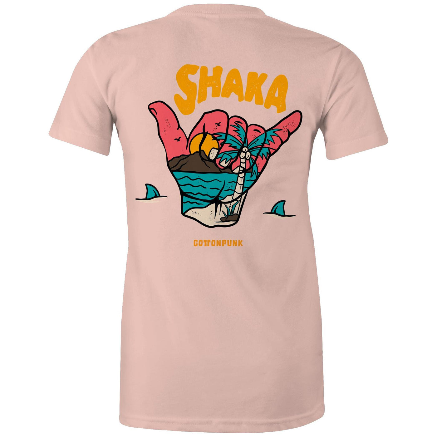 SHAKA (W) - Womens T-Shirt - BACK PRINT