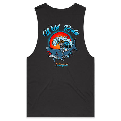 WILD RIDE - Mens Sleeveless T-Shirt - BACK PRINT