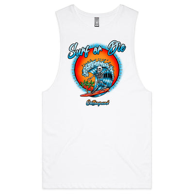 DYING FOR A SURF - Mens Sleeveless T-Shirt - FRONT PRINT