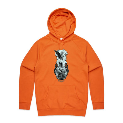 BETWEEN HEAVEN & HELL - Mens Pocket Hoodie - FRONT PRINT