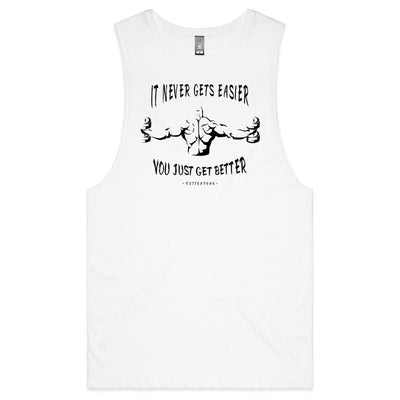 IT NEVER GETS EASIER - Mens Sleeveless T-Shirt - FRONT PRINT