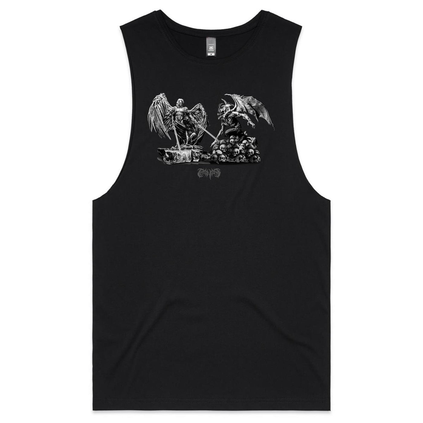 ANGELS & DEMONS - Mens Sleeveless T-Shirt - FRONT PRINT