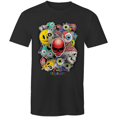 ROLLING SKULLS - Mens T-Shirt - FRONT PRINT