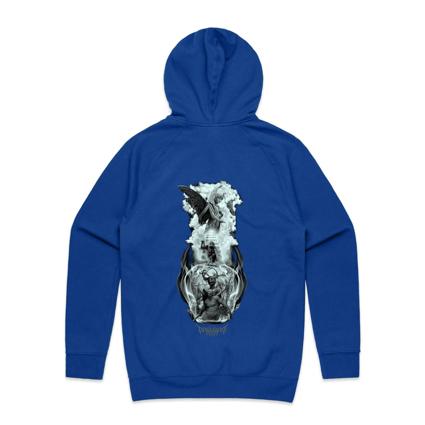 BETWEEN HEAVEN & HELL - Mens Pocket Hoodie - BACK PRINT