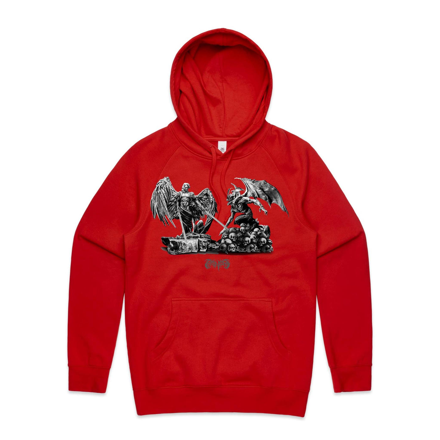 ANGELS & DEMONS - Mens Pocket Hoodie - FRONT PRINT