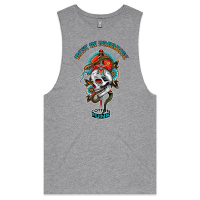 REST IN PARADISE - Mens Sleeveless T-Shirt - FRONT PRINT