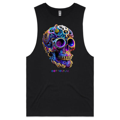 GEARS OF TIME V2 - Mens Sleeveless T-Shirt - FRONT PRINT