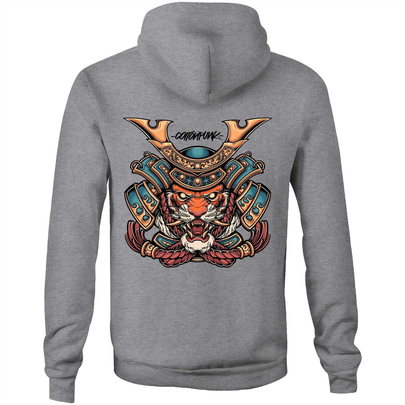 SPIRIT TIGER - Mens Pocket Hoodie - BACK PRINT