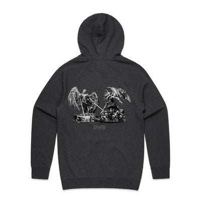 ANGELS & DEMONS - Mens Pocket Hoodie - BACK PRINT