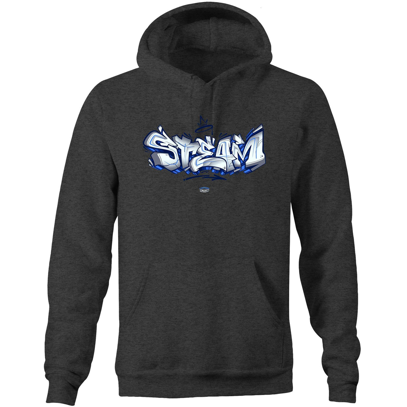 STEAM - Mens Pocket Hoodie - FRONT PRINT