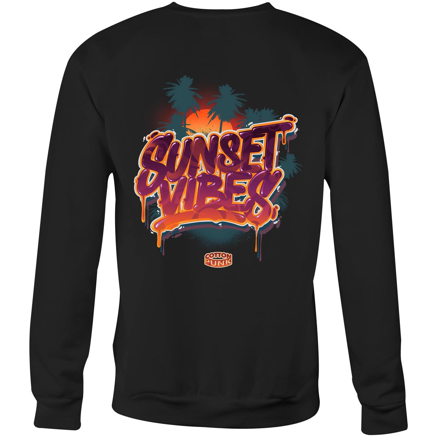 SUNSET VIBES (W) - Womens Sweatshirt - BACK PRINT