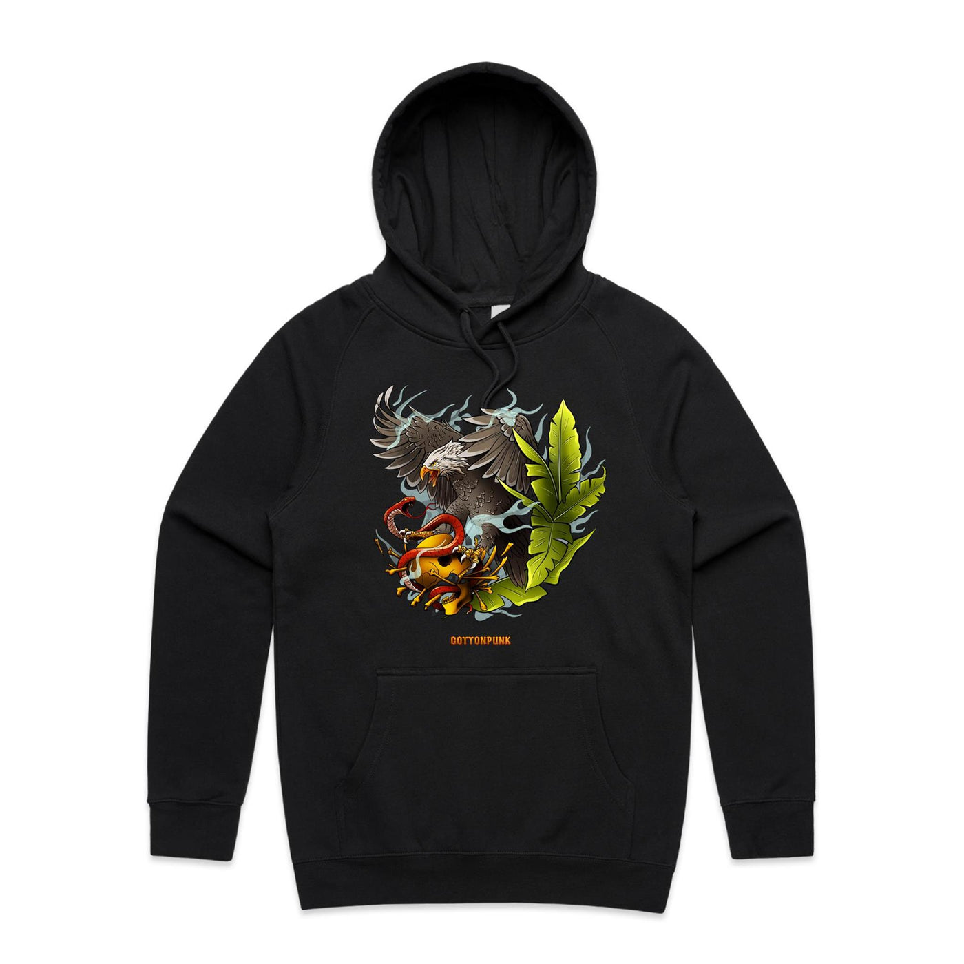 EAGLE - Mens Pocket Hoodie - FRONT PRINT