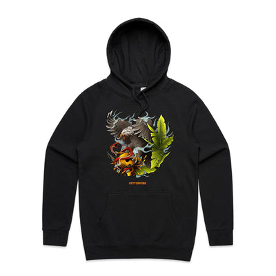 EAGLE - Mens Pocket Hoodie - FRONT PRINT