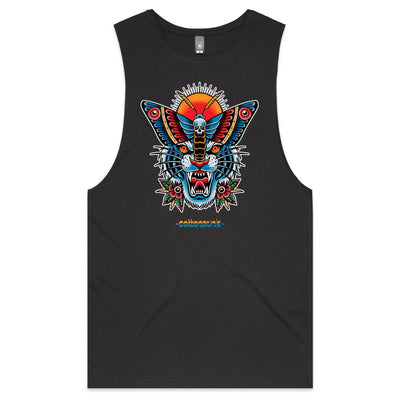 TIGERMOTH - Mens Sleeveless T-Shirt - FRONT PRINT