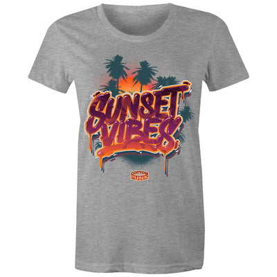 SUNSET VIBES (W) - Womens T-Shirt - FRONT PRINT