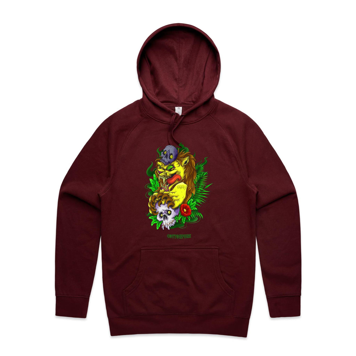 LION - Mens Pocket Hoodie - FRONT PRINT