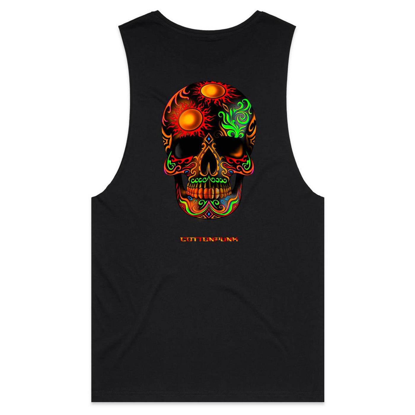 DEATH BY SUNSET - Mens Sleeveless T-Shirt - BACK PRINT