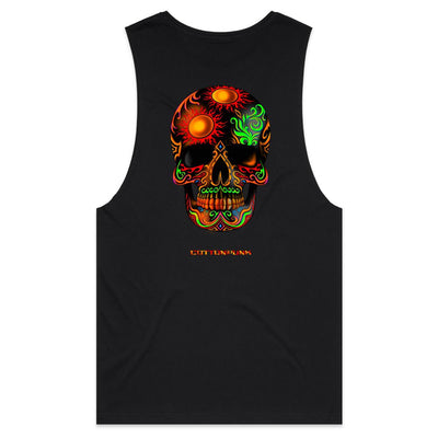 DEATH BY SUNSET - Mens Sleeveless T-Shirt - BACK PRINT