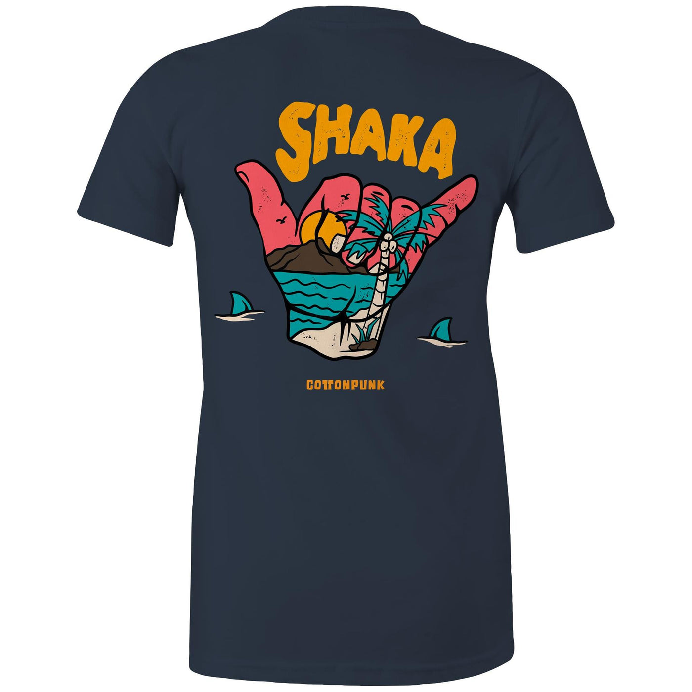 SHAKA (W) - Womens T-Shirt - BACK PRINT