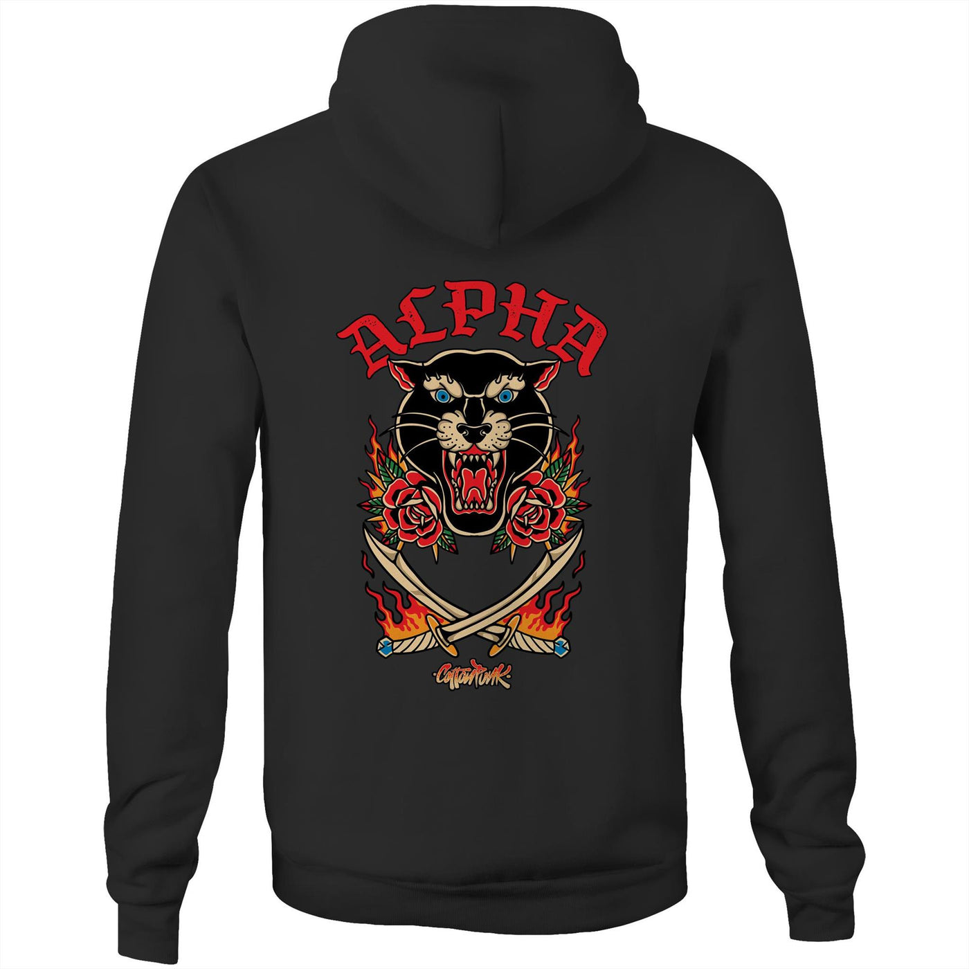 ALPHA - Mens Pocket Hoodie - BACK PRINT