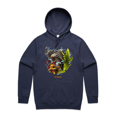 EAGLE - Mens Pocket Hoodie - FRONT PRINT