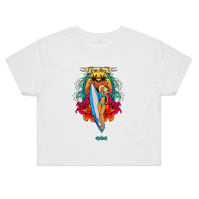 ONE LOVE (W) - Womens Crop T-Shirt - BACK PRINT