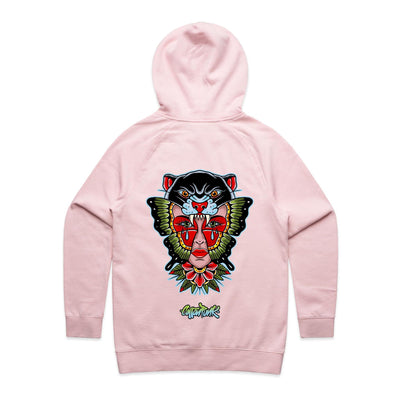 NO REGRETS (W) - Womens Pocket Hoodie - BACK PRINT