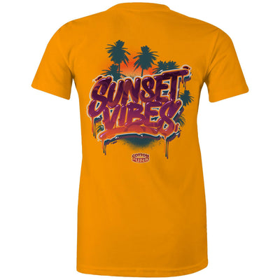 SUNSET VIBES (W) - Womens T-Shirt - BACK PRINT