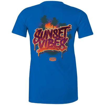 SUNSET VIBES (W) - Womens T-Shirt - BACK PRINT