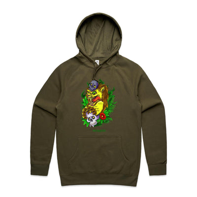 LION - Mens Pocket Hoodie - FRONT PRINT