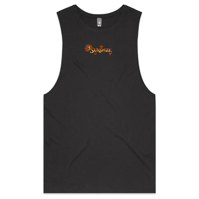 SUNDAZE (O) - Mens Sleeveless T-Shirt - BACK PRINT