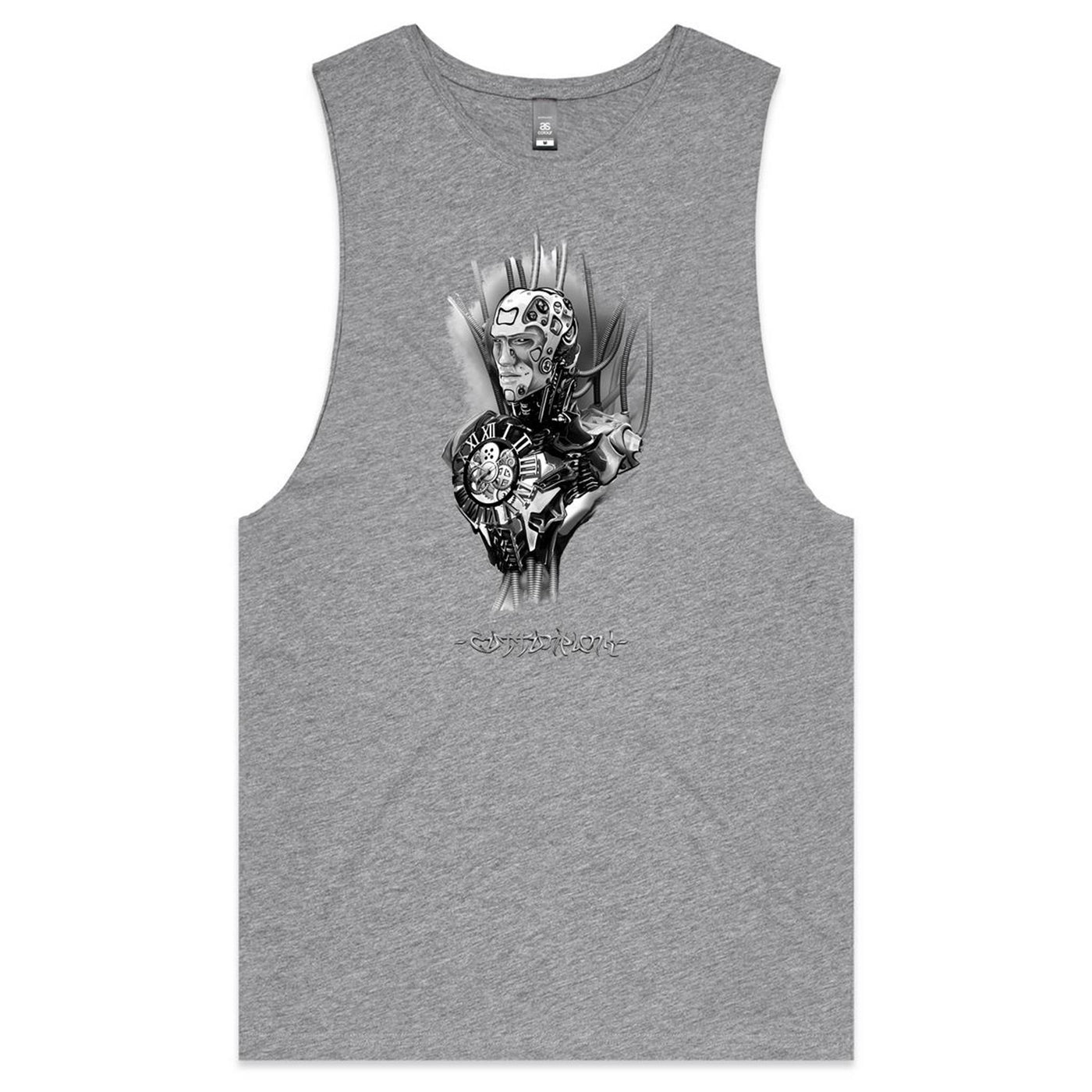 TIME MACHINE - Mens Sleeveless T-Shirt - FRONT PRINT