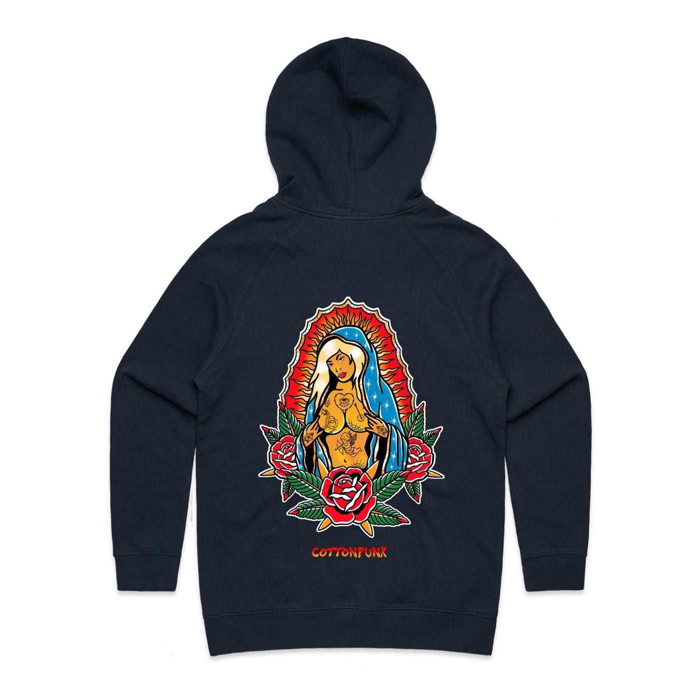 PRAY FOR BETTER TIMES (W) - Womens Pocket Hoodie - BACK PRINT