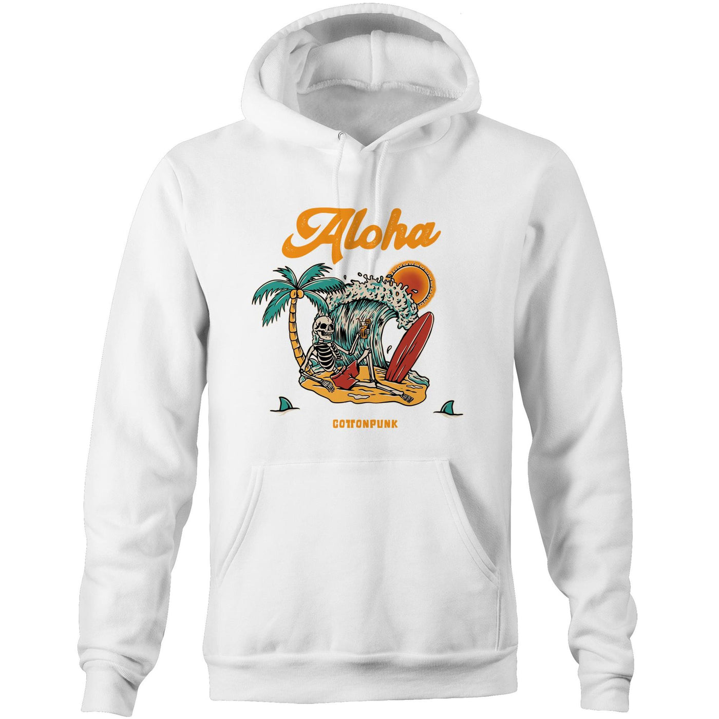 SUMMER TIME - Mens Pocket Hoodie - FRONT PRINT