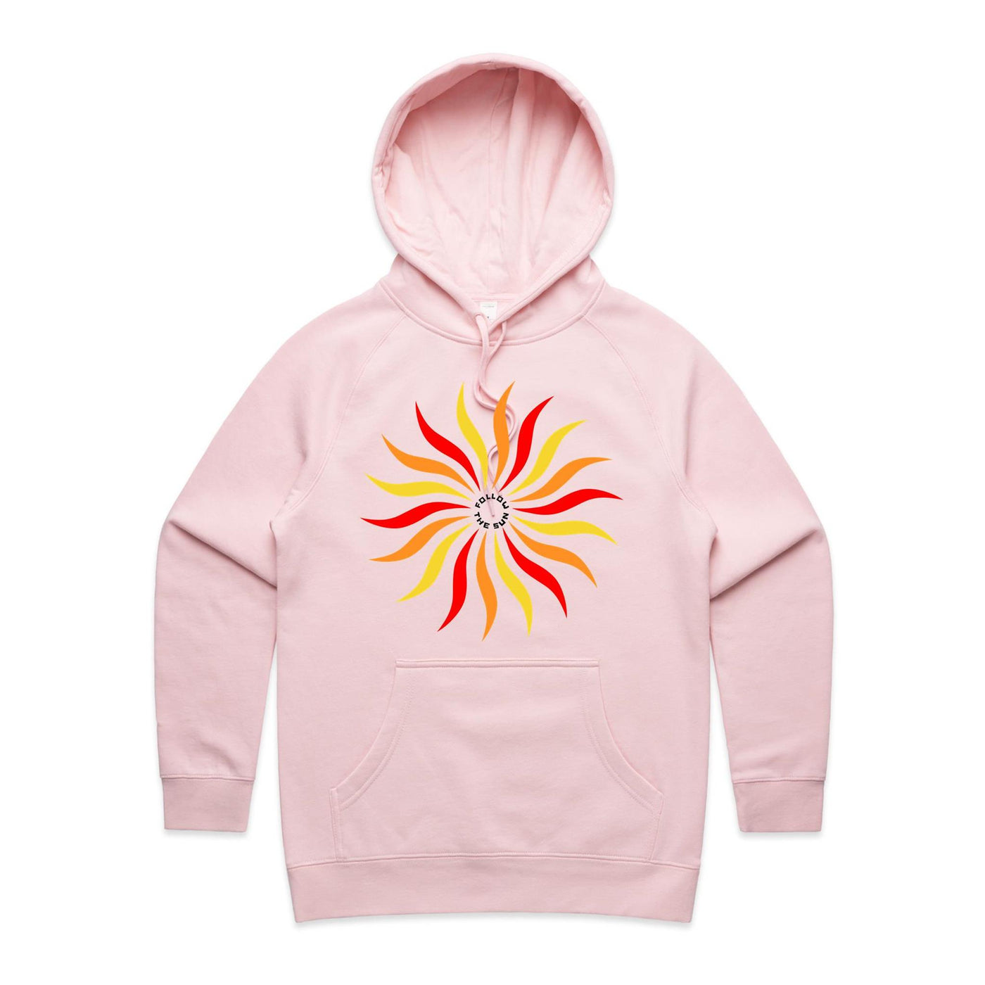 FOLLOW THE SUN (W) - Womens Pocket Hoodie - FRONT PRINT