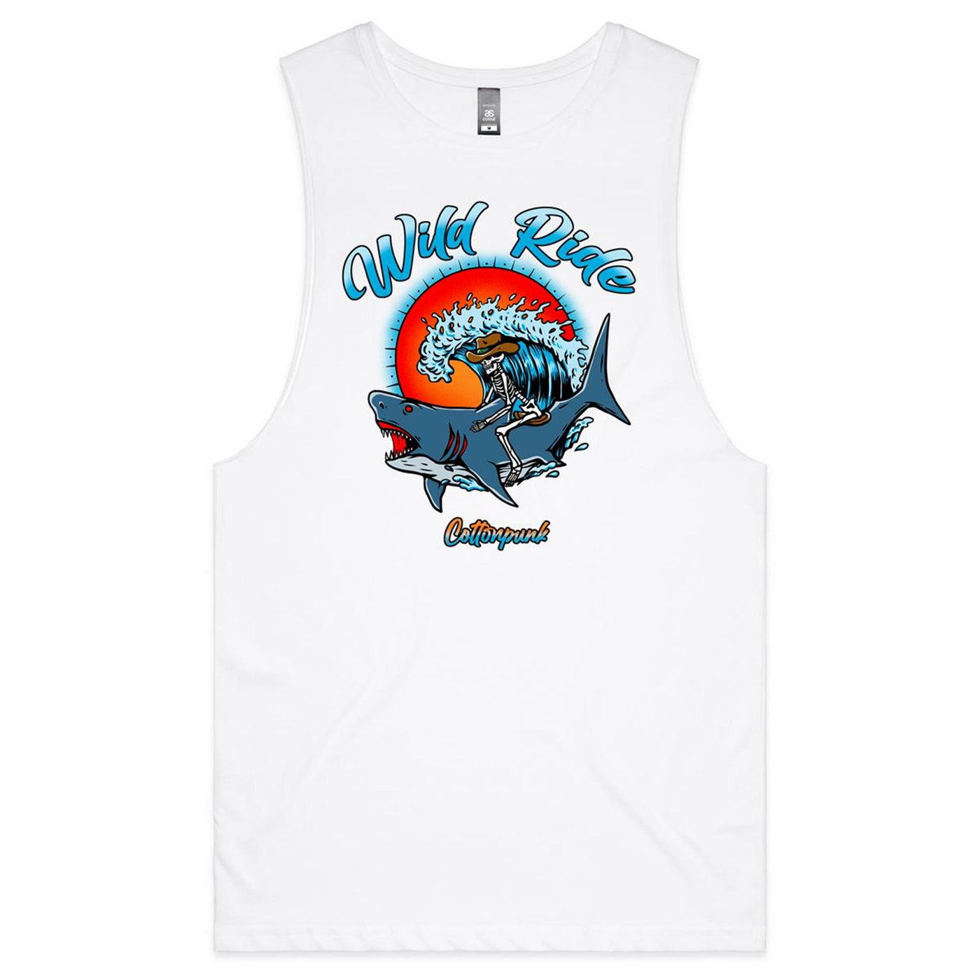 WILD RIDE - Mens Sleeveless T-Shirt - FRONT PRINT