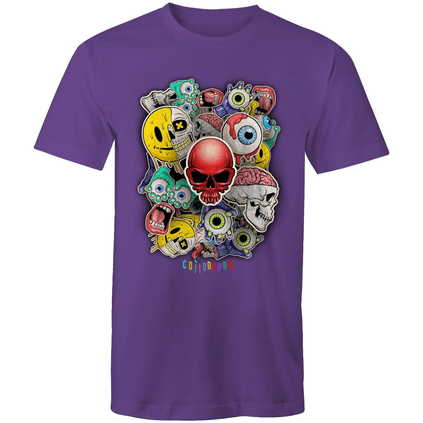 ROLLING SKULLS - Mens T-Shirt - FRONT PRINT