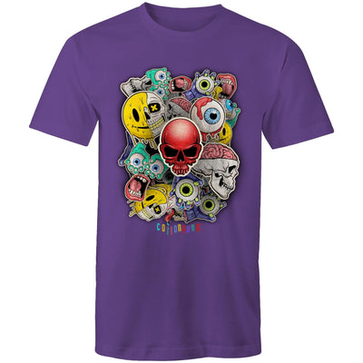 ROLLING SKULLS - Mens T-Shirt - FRONT PRINT