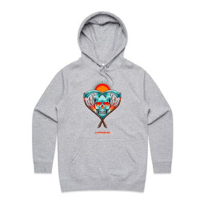 LOVE NEVER DIES (W) - Womens Pocket Hoodie - FRONT PRINT