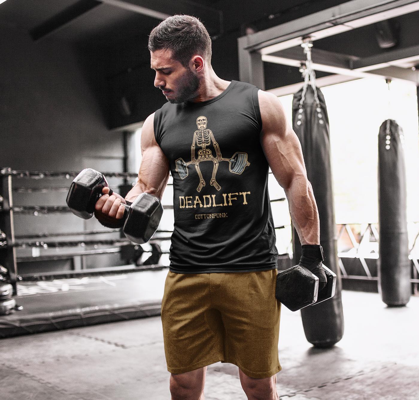 DEADLIFT - Mens Sleeveless T-Shirt - FRONT PRINT