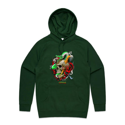 SNAKE - Mens Pocket Hoodie - FRONT PRINT