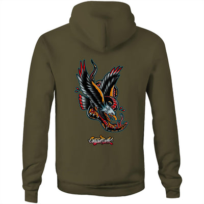 DEATH FROM ABOVE - Mens Pocket Hoodie - BACK PRINT