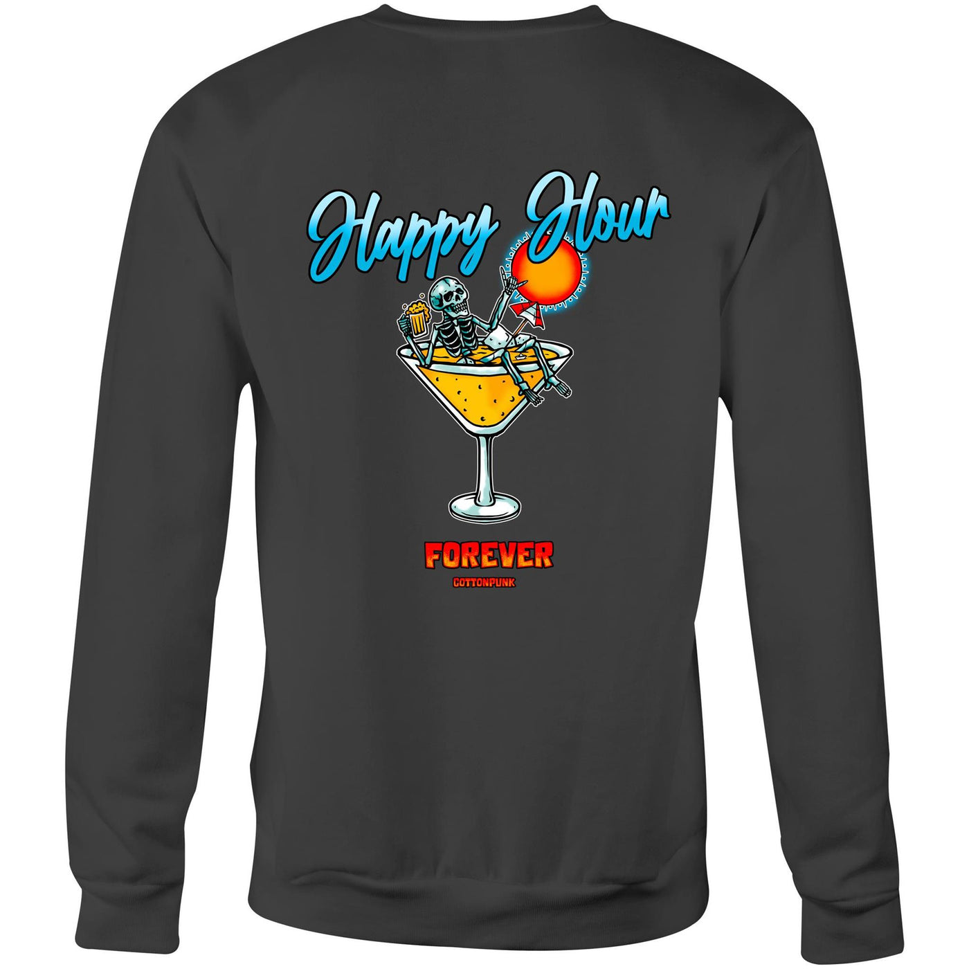 HAPPY HOUR FOREVER (W) - Womens Sweatshirt - BACK PRINT