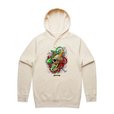 SNAKE - Mens Pocket Hoodie - FRONT PRINT