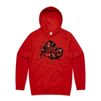 MONEY FIGHT - Mens Pocket Hoodie - FRONT PRINT