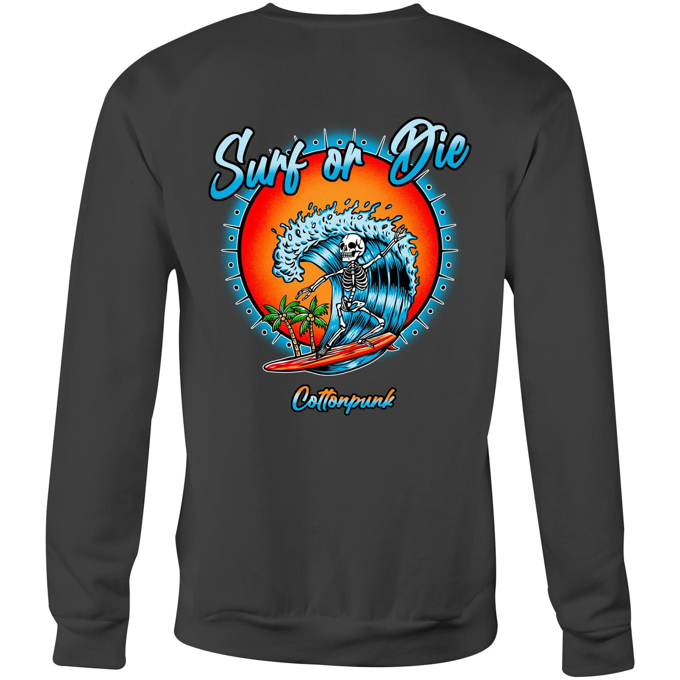 DYING FOR A SURF (W) - Womens Sweatshirt - BACK PRINT