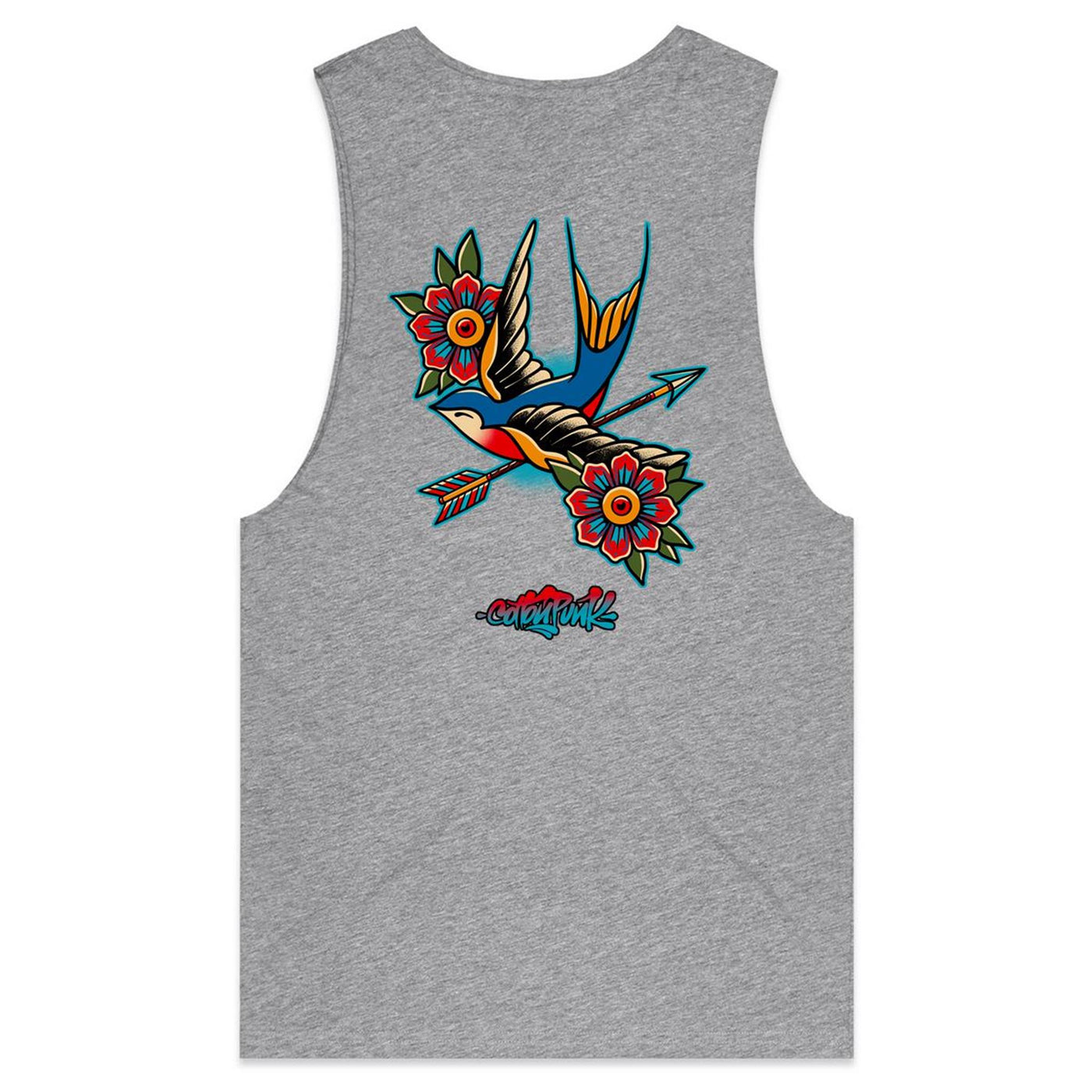 BIRD OF PREY - Mens Sleeveless T-Shirt - BACK PRINT