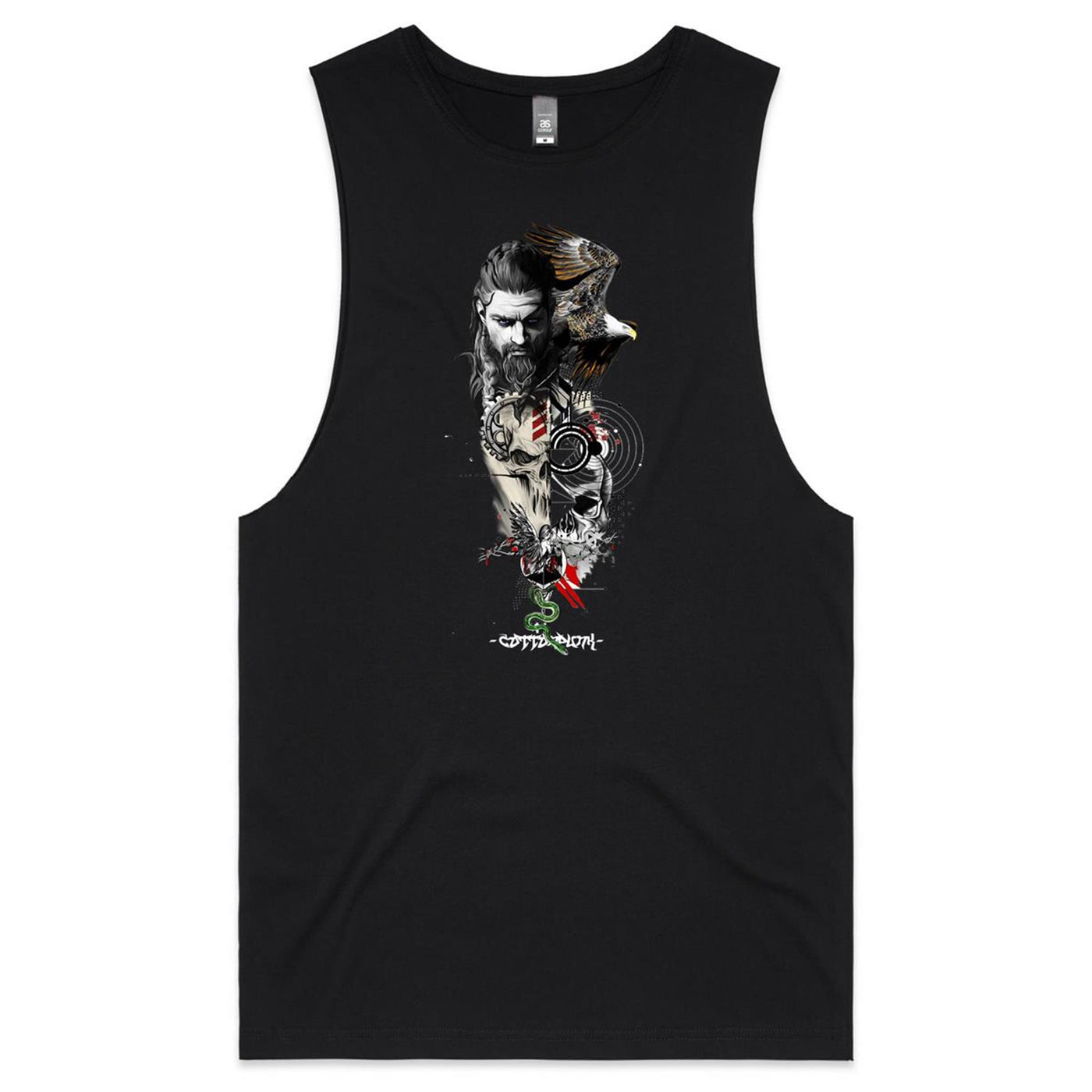 WARRIOR - Mens Sleeveless T-Shirt - FRONT PRINT