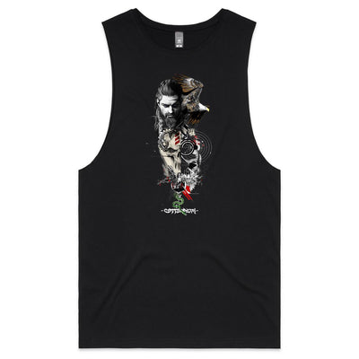 WARRIOR - Mens Sleeveless T-Shirt - FRONT PRINT